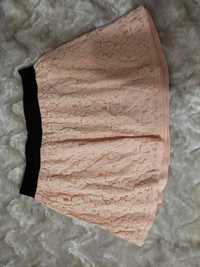 Spódnica mini pudrowy róż