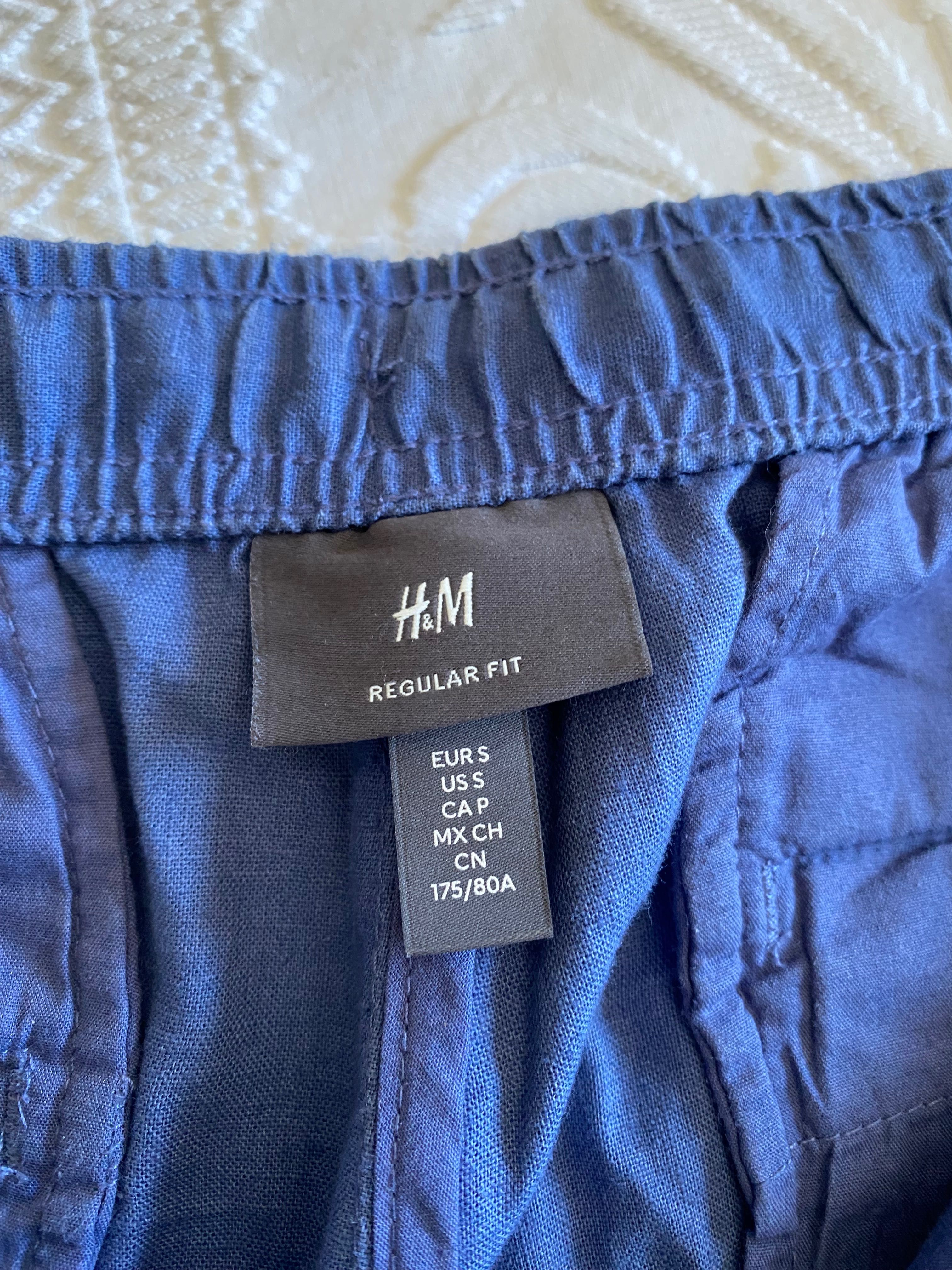Calções curtos azuis H&M