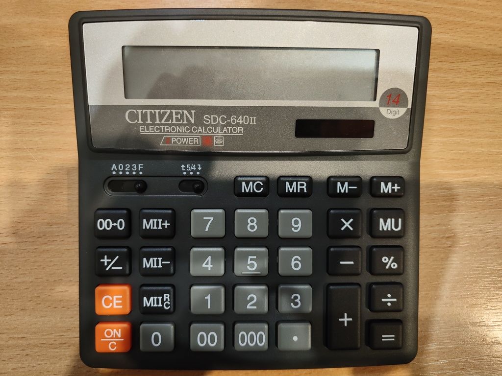 Калькулятор CITIZEN SDC 640 ii