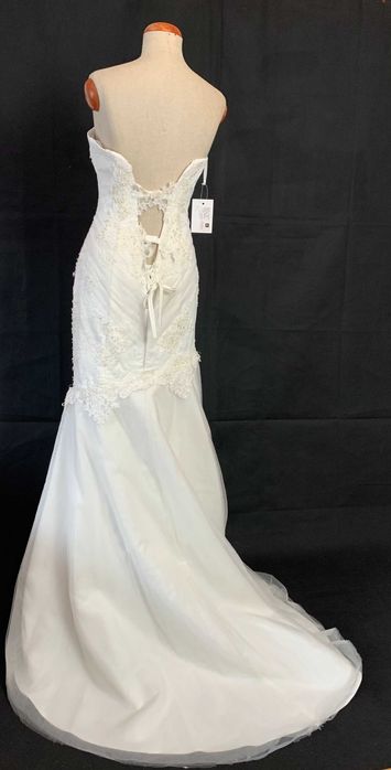 Nowa Ekskluzywna suknia ślubna z metką 38 M Syrena tren brokat syrena