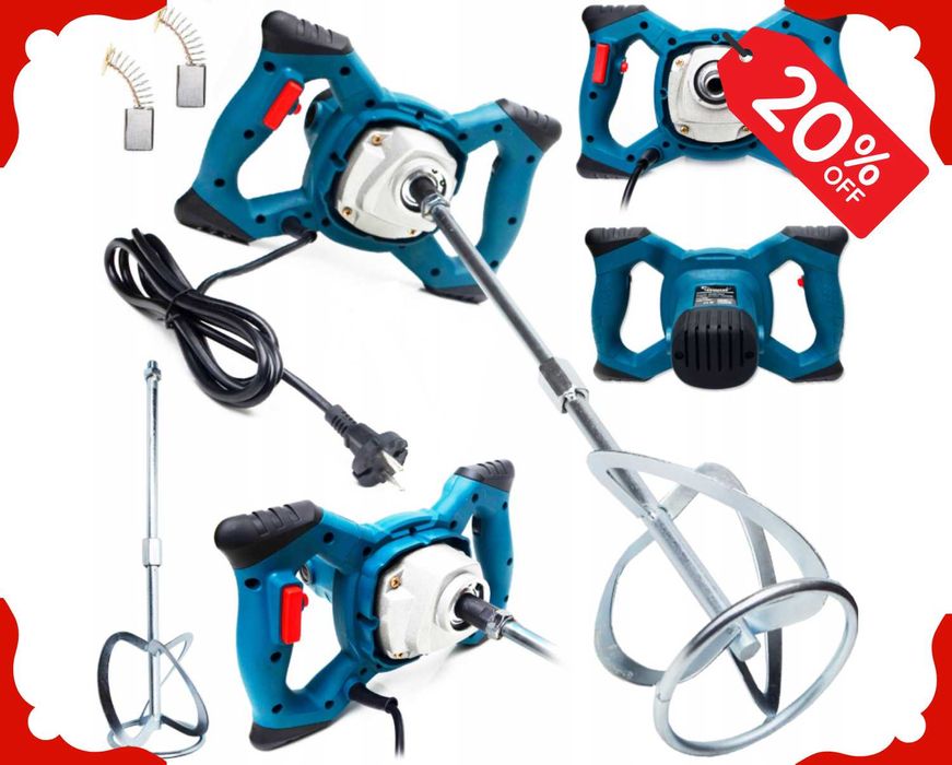 Nowe MIESZADŁO Do Zapraw Kleju Tynku Betonu Mieszalnik 3200W (-20%)