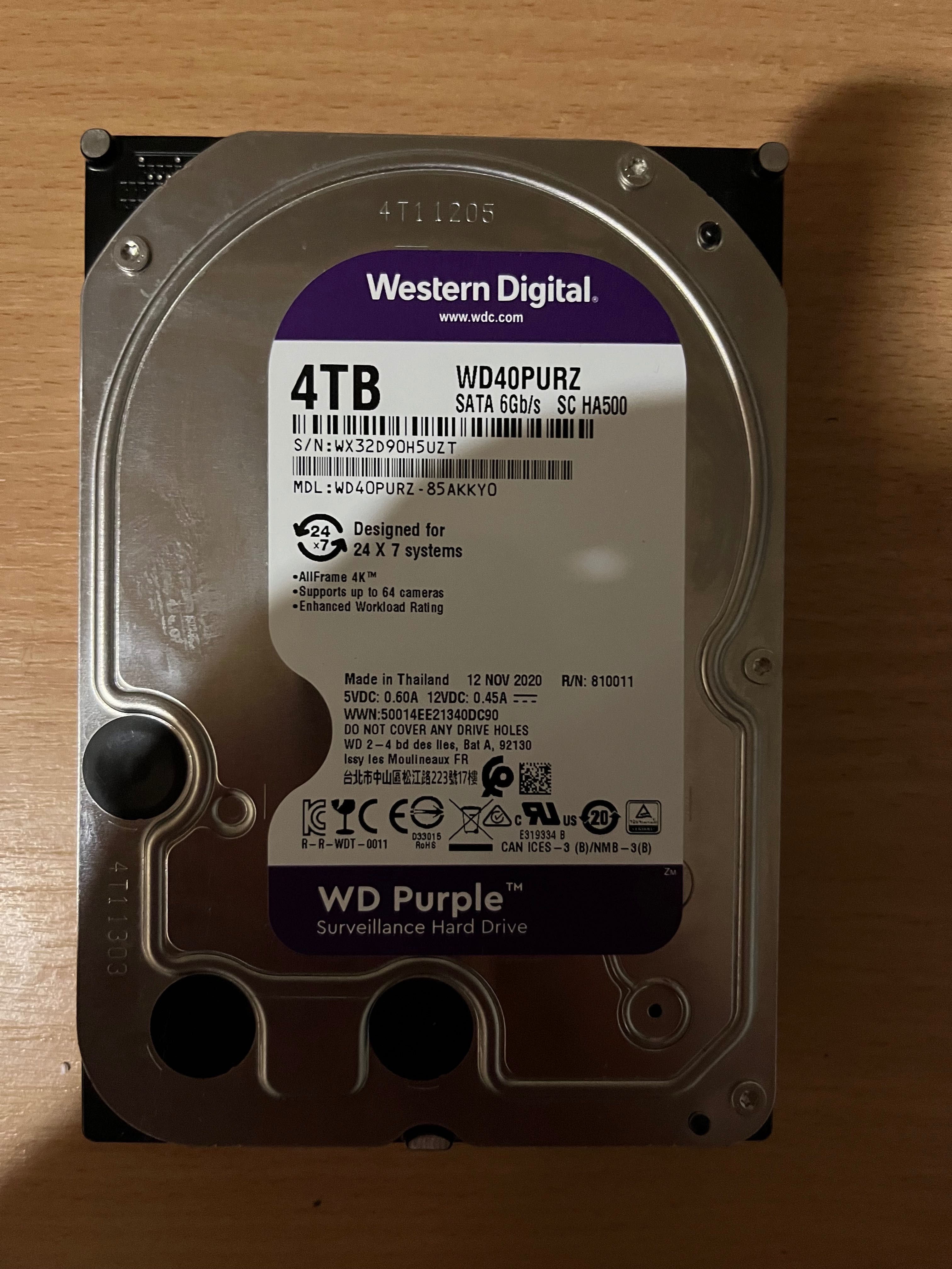 Жесткий диск western digital 4TB Purple