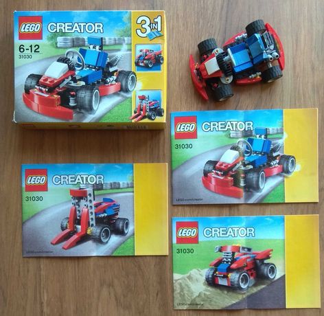 Lego Creator 3w1 Czerwony Gokart 31030; 6-12 lat; 106 części; stan BDB