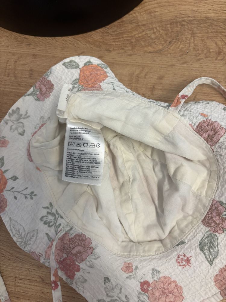 kapelusz czapeczka na lato dla dziewczynki w stylu boho H&M roz 92