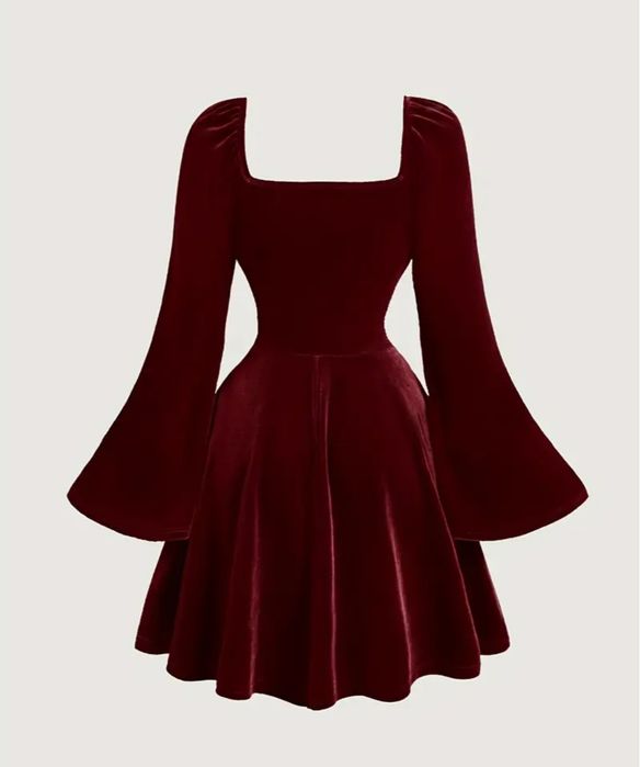 Платье вечернее темно красного цвета