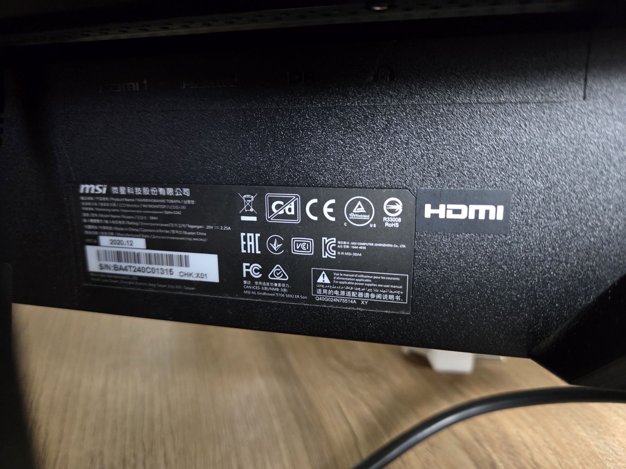Monitor MSI 24 cale