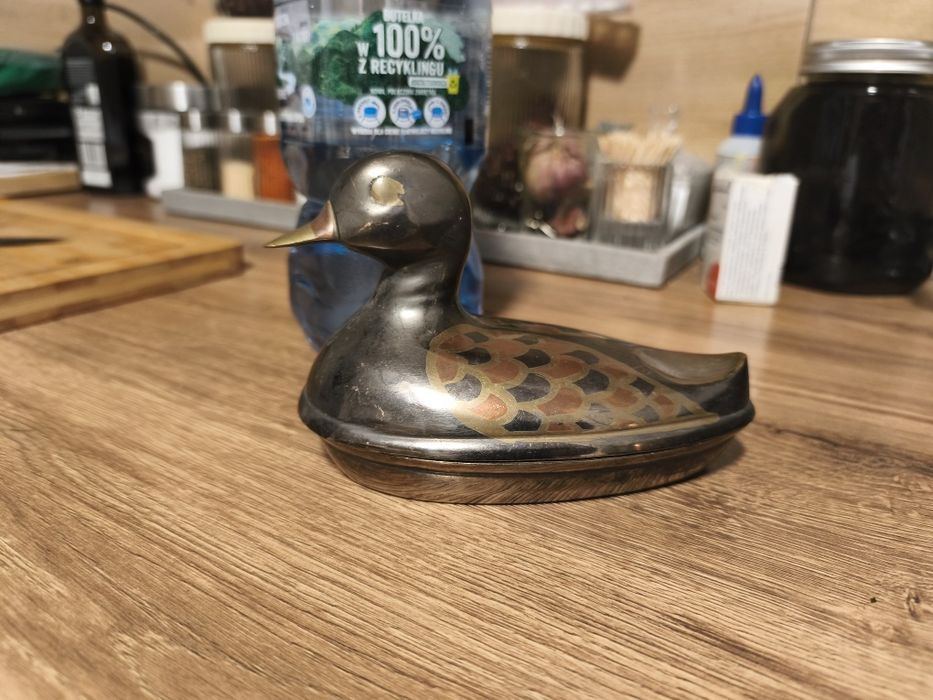 Kaczka pudełko miedziane