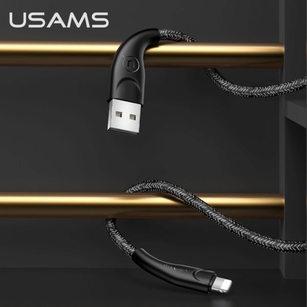 Kabel USB Usams U41 Lightning 3M 2A - Czarny, Fast Charge