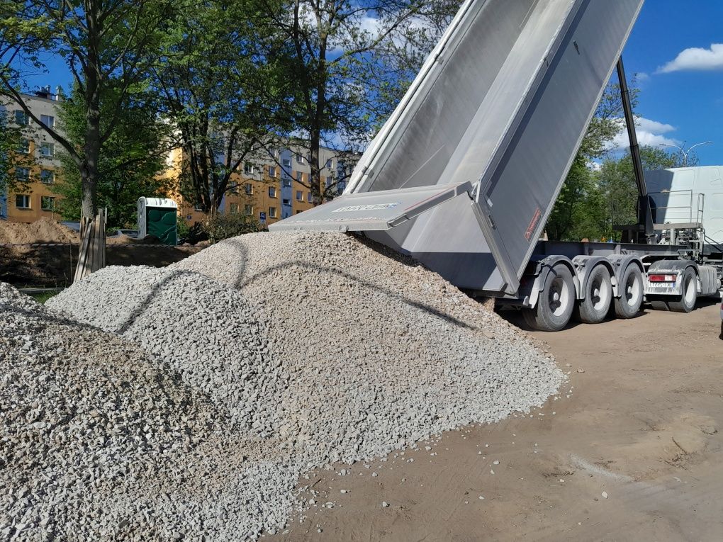 Kruszywo drogowe żwir Kliniec grys 4-31,5, 16-22,5,16-33 grafit, biały