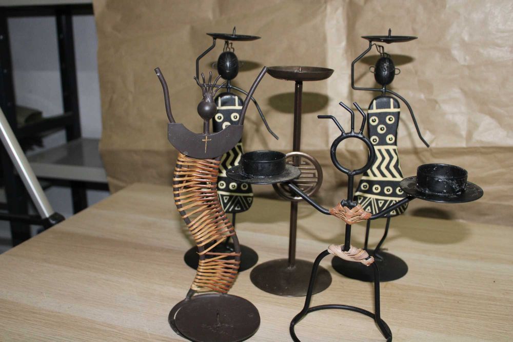 Arte Africana suportes para velas