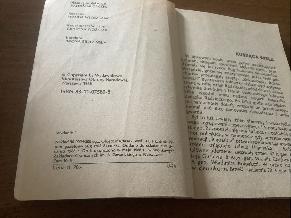 Grot przecina wisle Konecki seria zolty tygrys