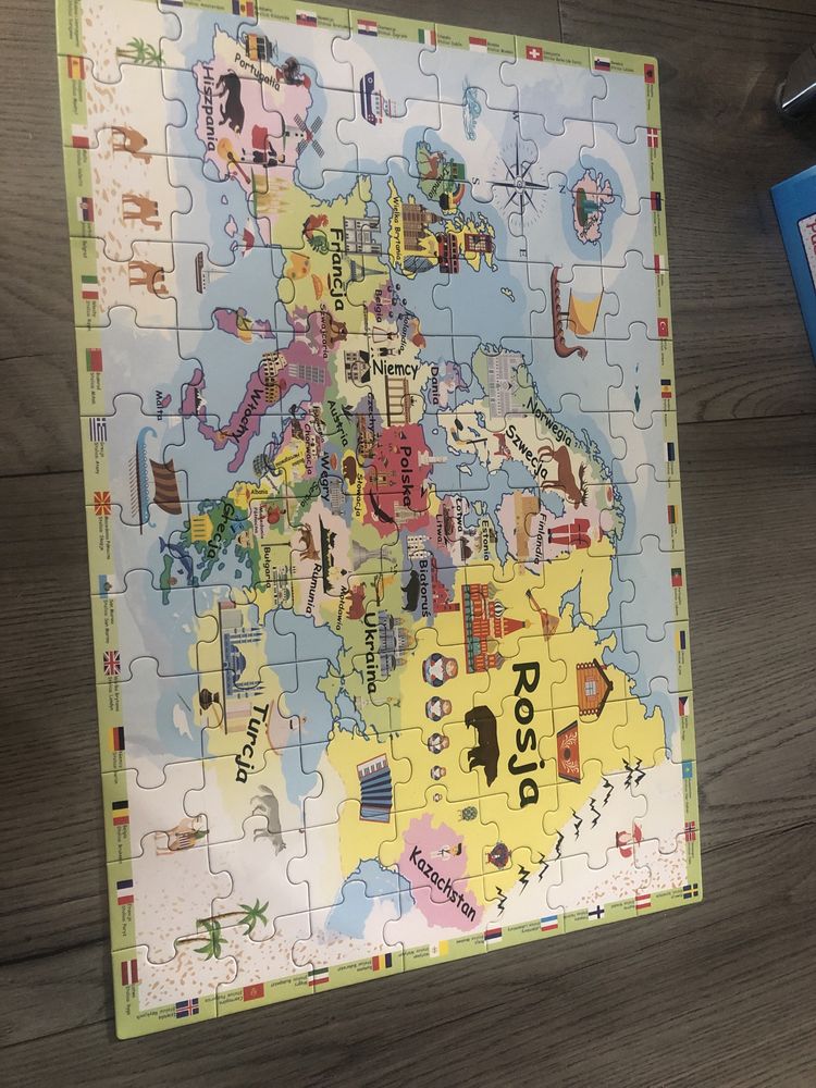 Puzzle mapa Europy 5-7lat