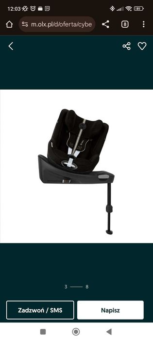 Cybex Sirona Gi i-Size Plus obrotowy fotelik samochodowy do 20 kg G