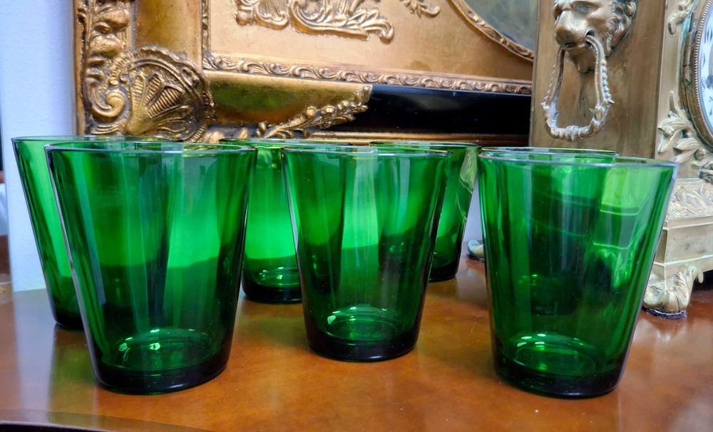 Zielone szklanki komplet