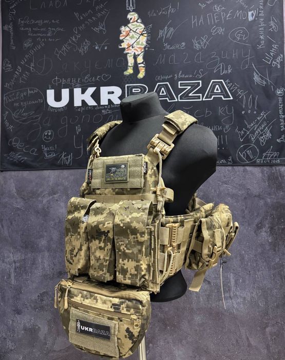 Плитоноска Attack Gen 2 Піксель/Мультикам 4 Точки Скиду