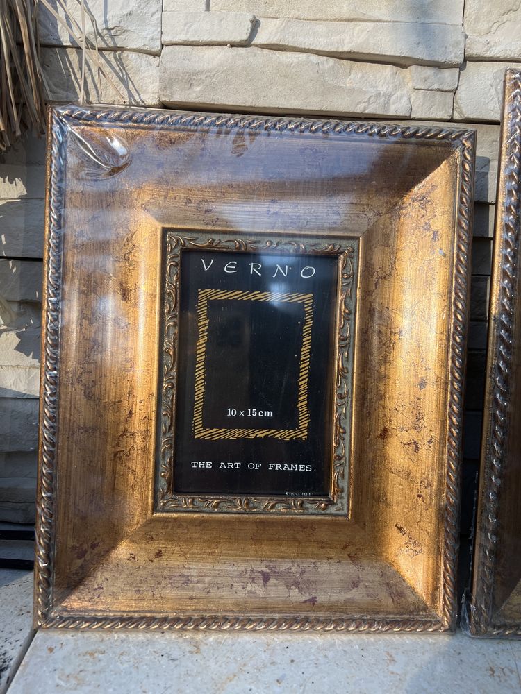 Ekskluzywna ramka na zdjęcia drewniana za szkłem 3 szt komplet