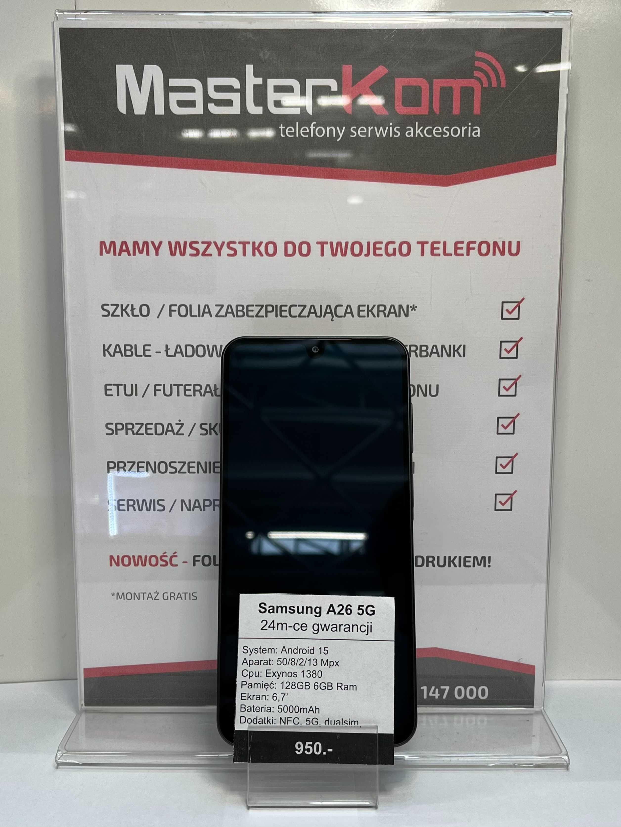 Samsung Galaxy A26 128GB *24m-ce gwarancji*