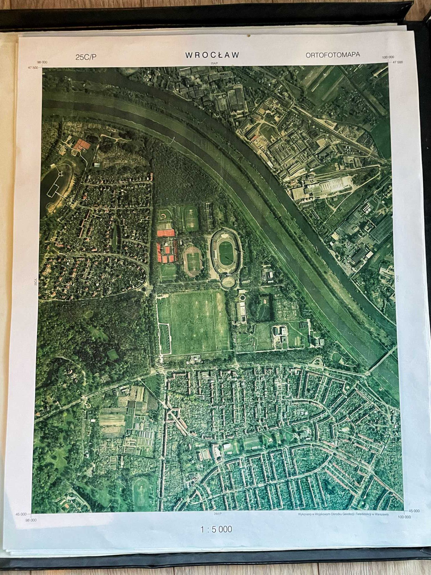 Unikat! Zestaw map - Ortofotomapa Wrocławia, 1994 rok
