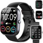 Smartwatch Czarny 110+ trybów sportowych fitness SpO2 Android iOS