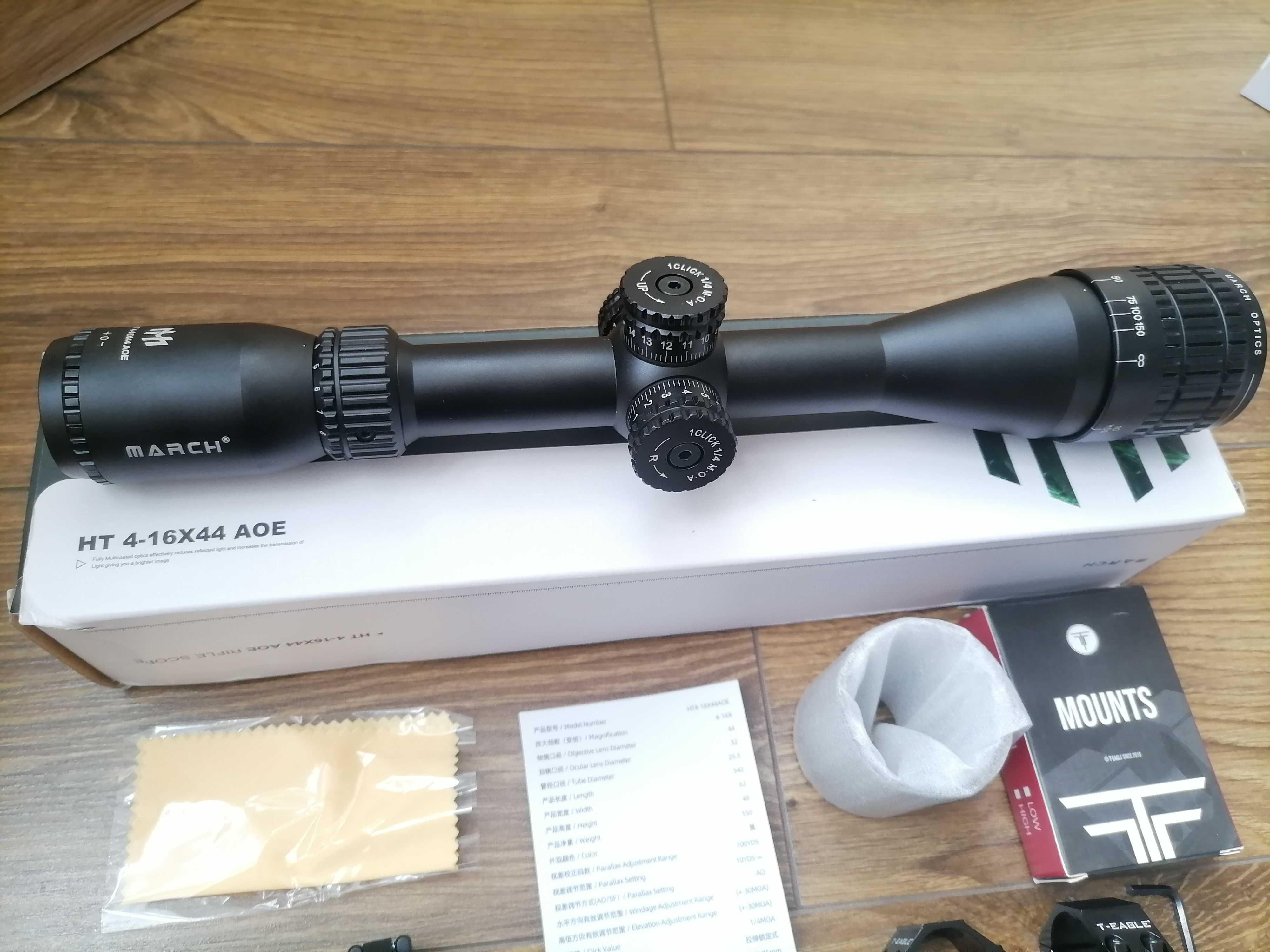 MARCH HT 4-16x44AOE, новий оптичний приціл оптика.