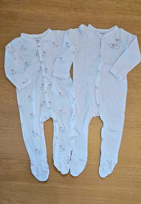 2 x pajacyk / pijama 86 fox&bunny