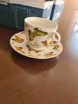 Yamasen porcelana 6 filiżanek i spodeczków złocone