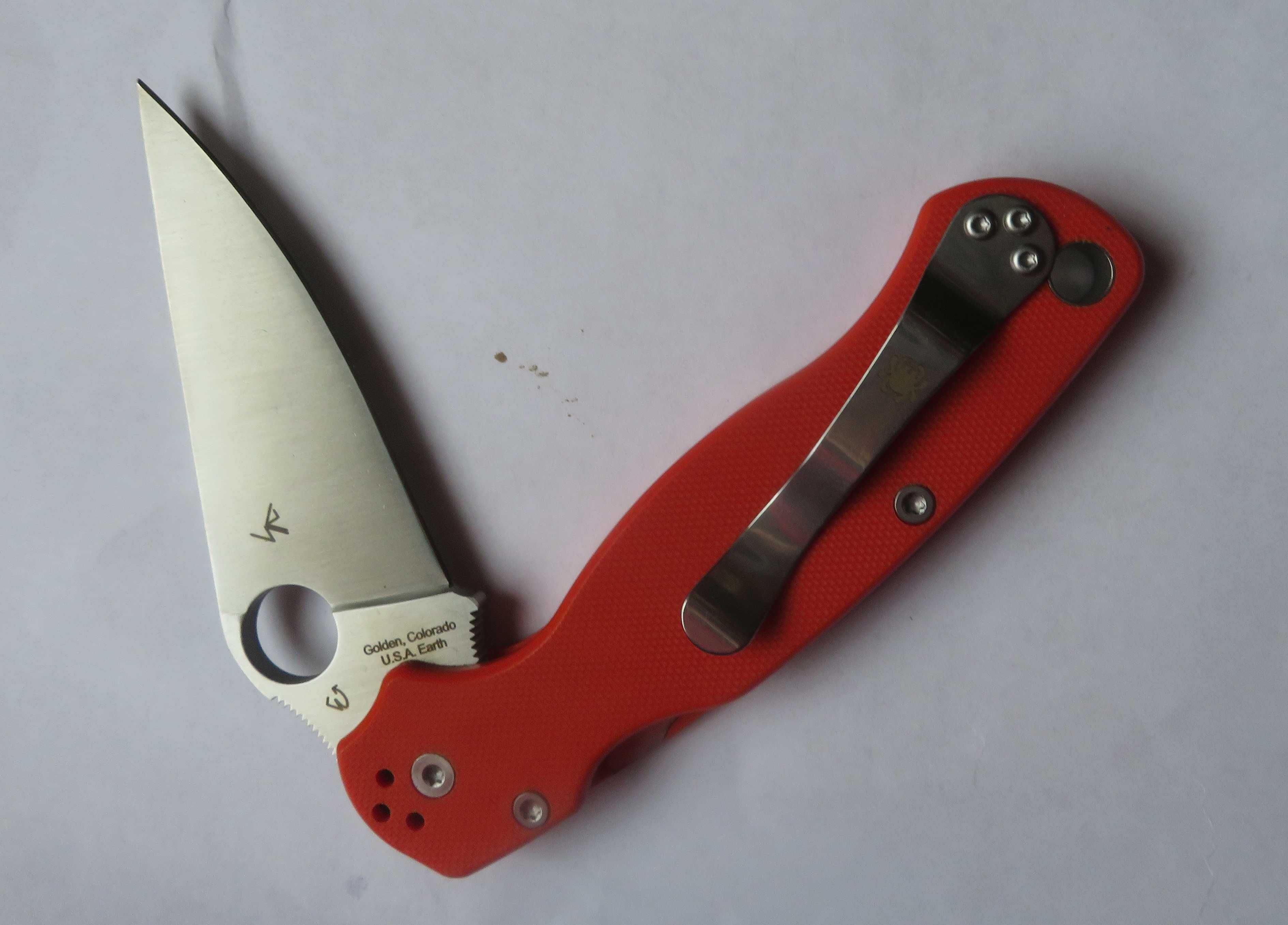 nóż folder spyderco Paramilitary 2 pomarańczowy