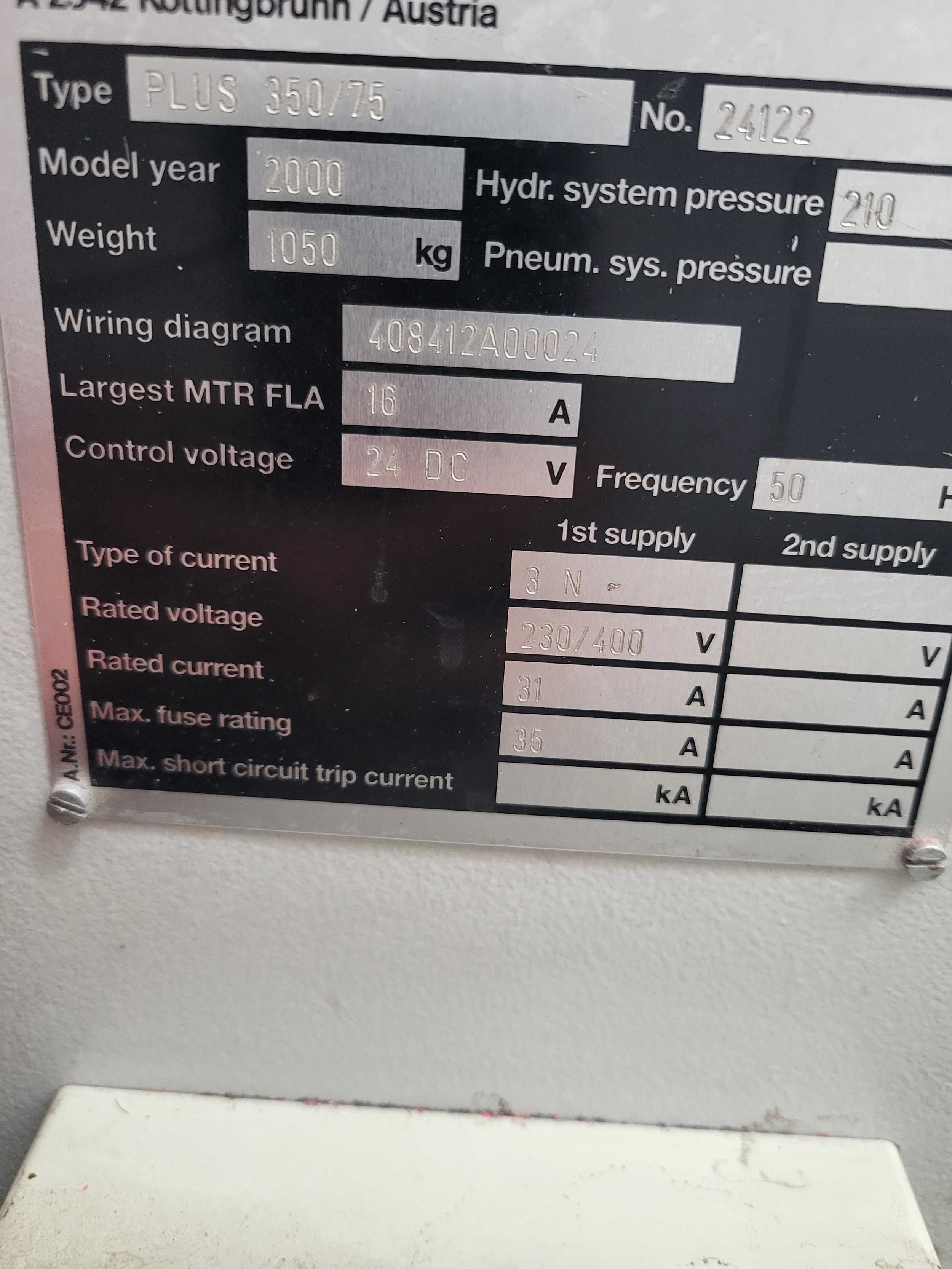 Wtryskarka Battenfeld Plus 350/75