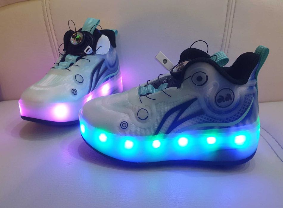 Buty na kółkach butorolki LED światła świecące