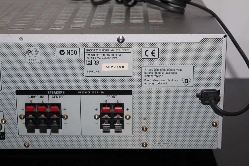SONY STR-DE475 Amplituner wzmacniacz kino domowe 5.1 optyk Wysyłka