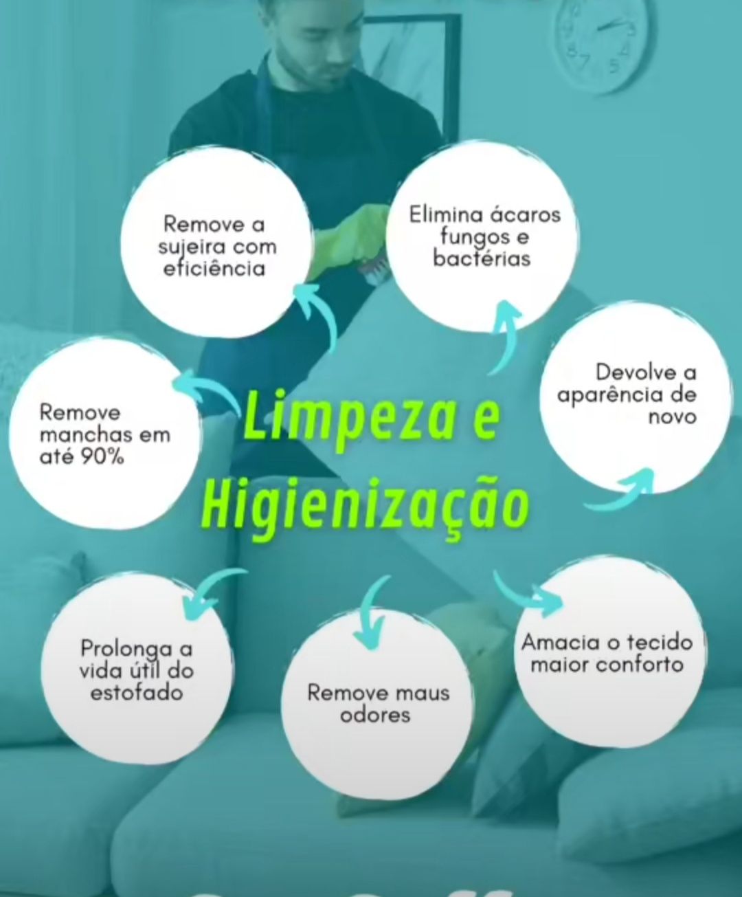 Lavagem de sofás e tapetes