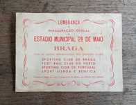 Lembrança Inauguração Oficial Estádio Municipal 28 de Maio Braga 1950