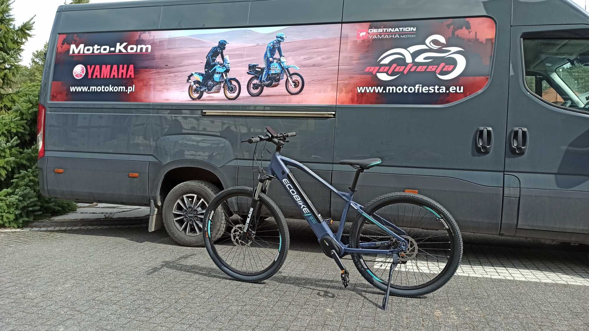 OD RĘKI! rower elektryczny górski MTB Ecobike SX300 Blue, bat. 12,8Ah