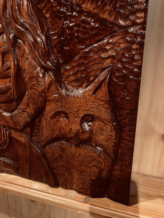 Картина з дерева, рельєфне пано, різьба по дереву