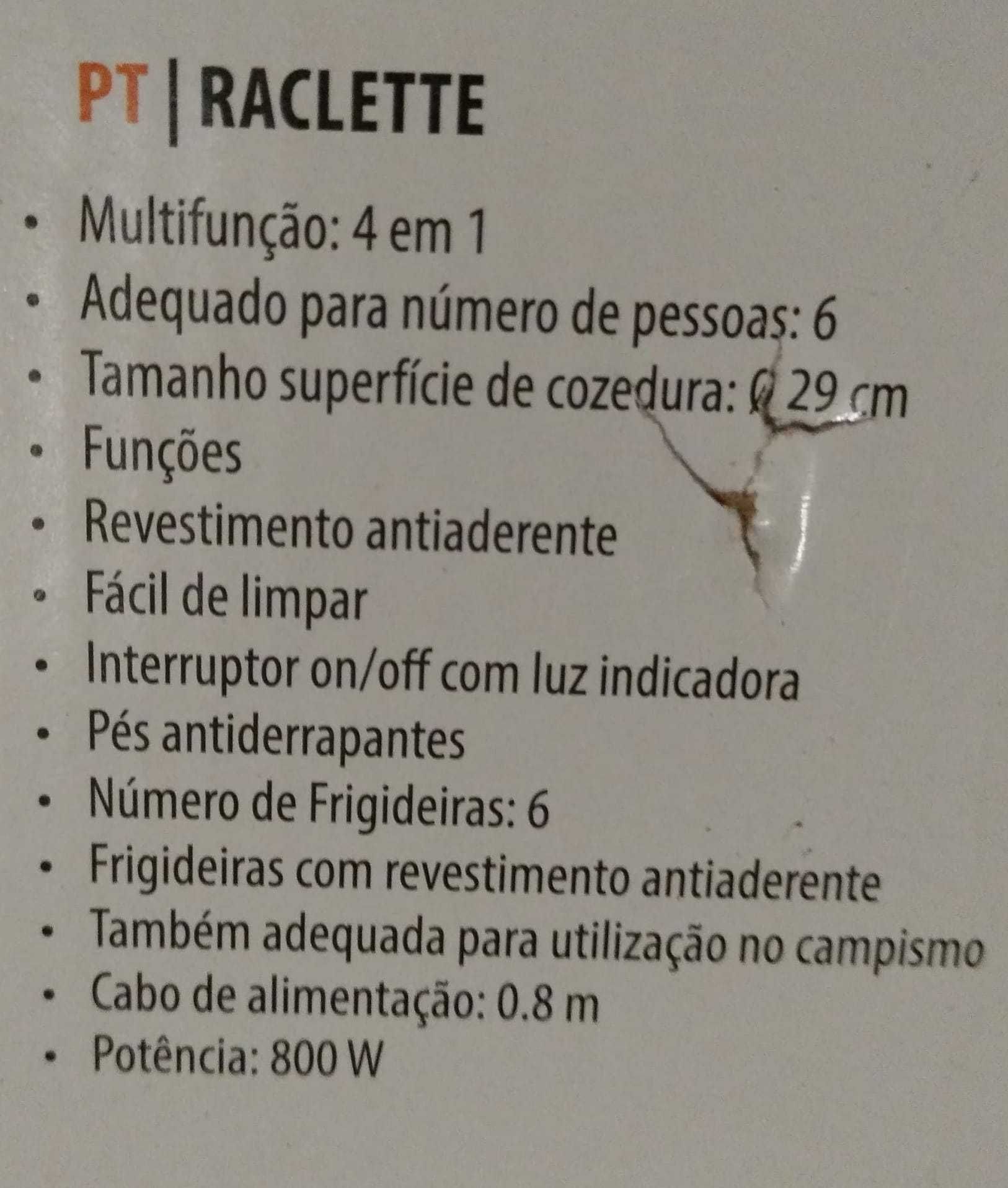 Raclette Tristar RA-2998, 800W, para 6 pessoas