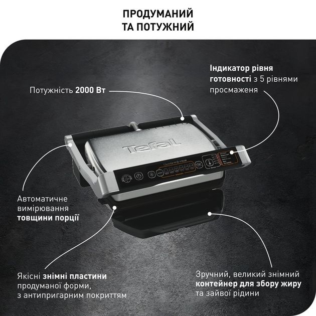 Гриль TEFAL OptiGrill+ Initial