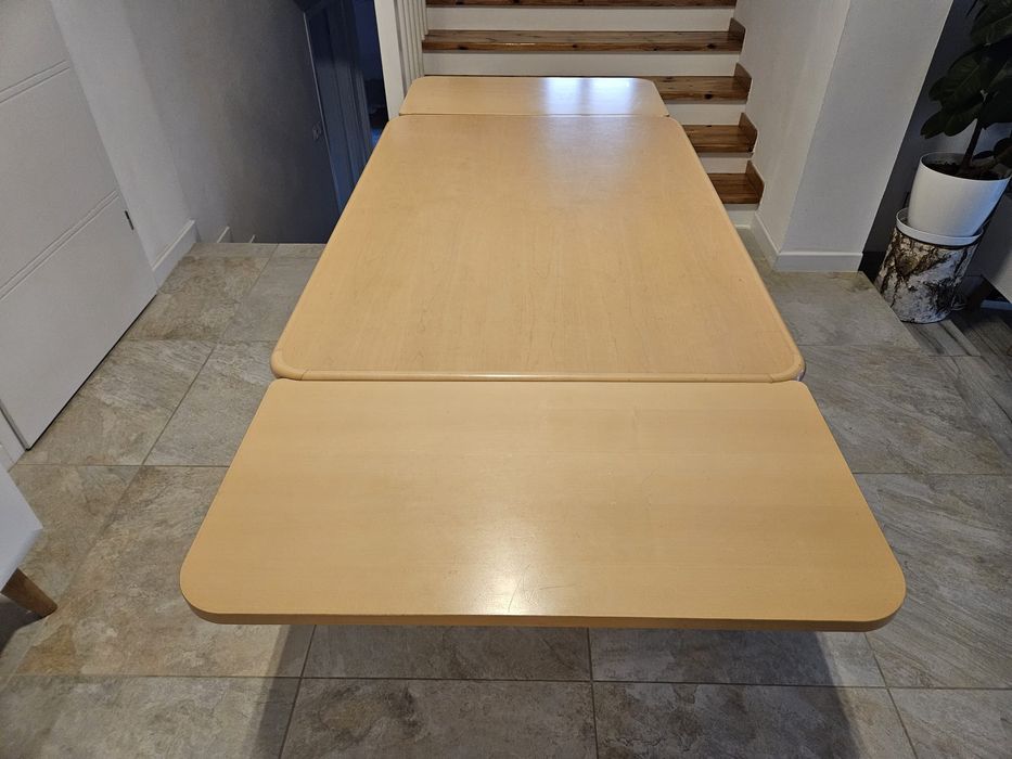 Stół rozkładany 80x120 - 200 dwa wusuwane blaty boczne