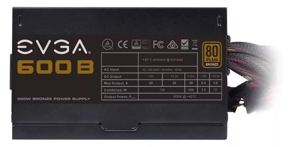 Zasilacz Atx Evga 600B Bronze Power 100-B1-0600-Kr