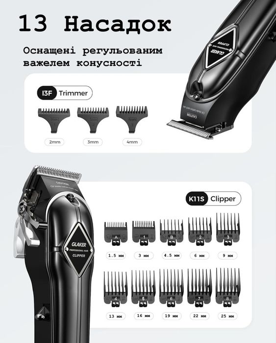 машинка для стрижки   Професійна GLAKER K11S