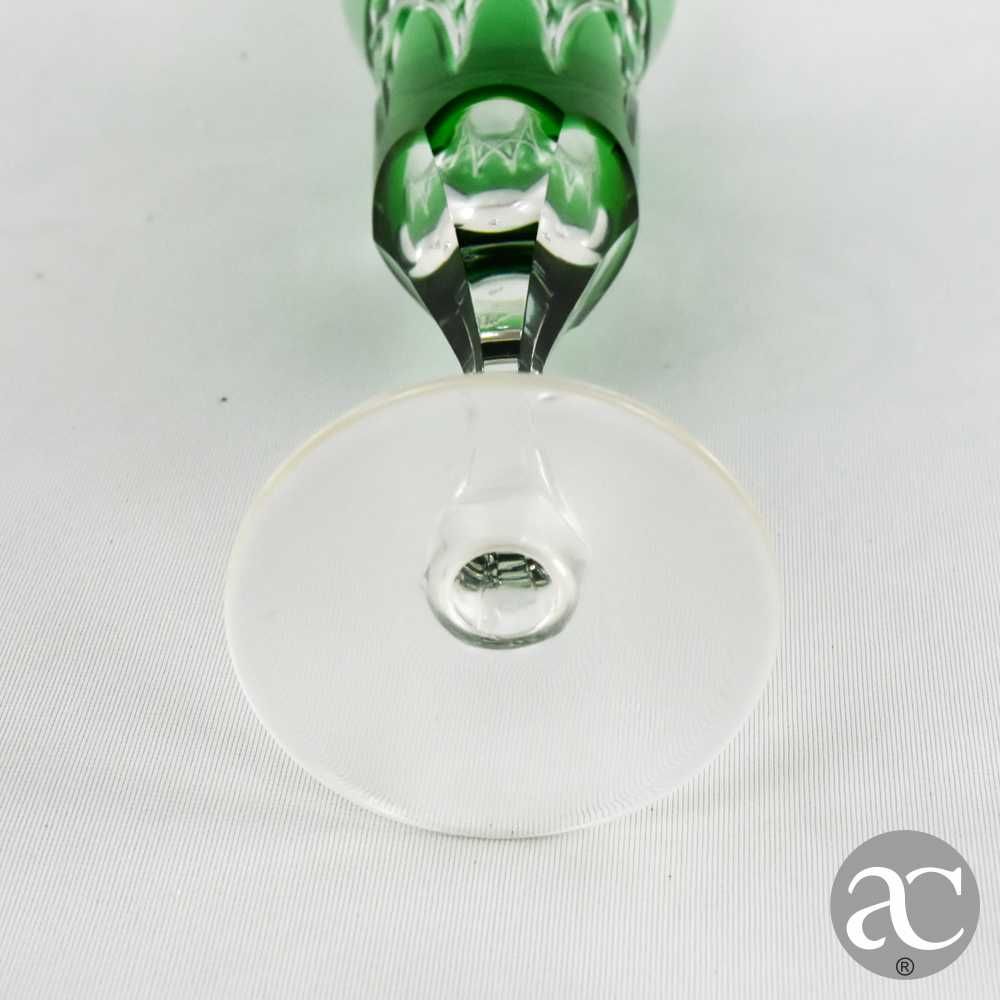 Conjunto de 6 flutes em Cristal colorido estilo Saint Lambert