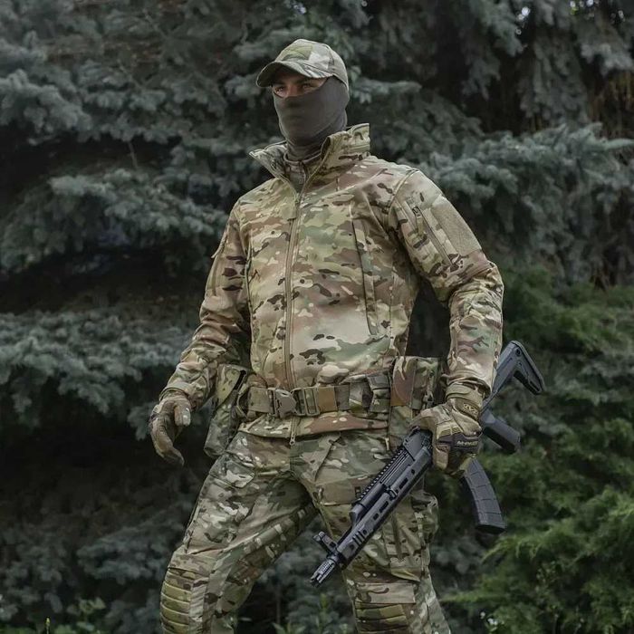 Костюм демісезонний Soft Shell Tactic мультикам+ремінь тактичний+шапка