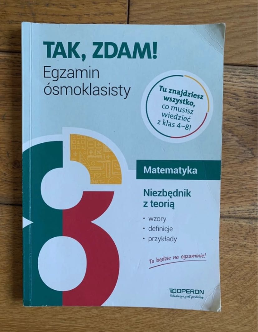 matematyka klasa ósma egzamin ósmoklasisty niezbędnik z teorią operon