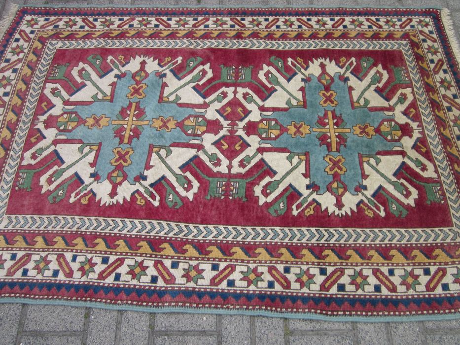 dywan wełniany ręcznie tkany antyk Kazak
