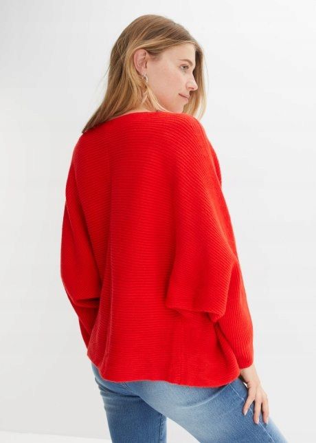 B.P.C sweter czerwony bez zapięcia r.44/46