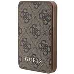 Powerbank Guess 4G Leather Metal Logo 15W 5000mAh - brązowy