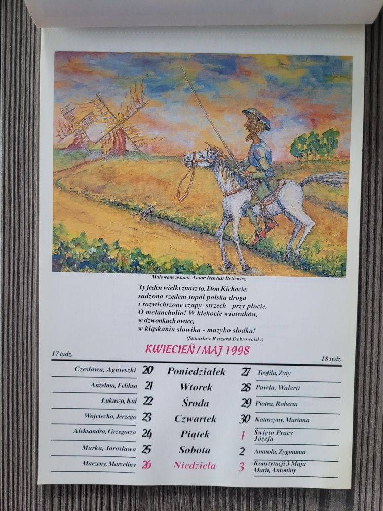 Kalendarz artystyczny 1998