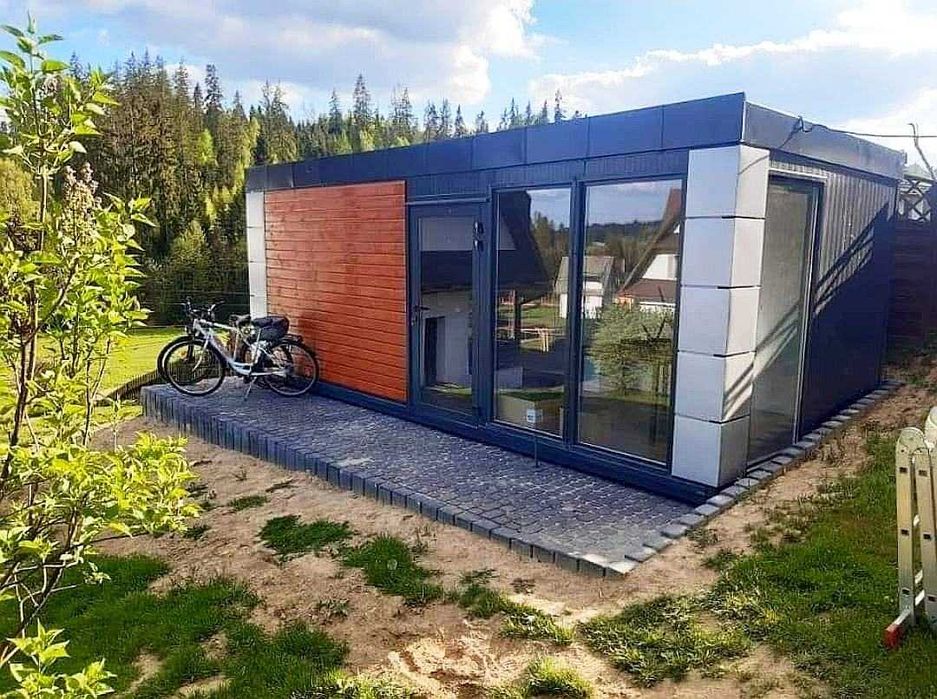 Kontener na ramie 7x3m pawilon całoroczny usługowy handlowy biuro