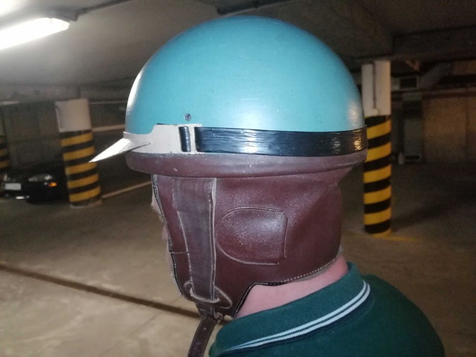 2x Stary kask hełm orzeszek z daszkiem PRL