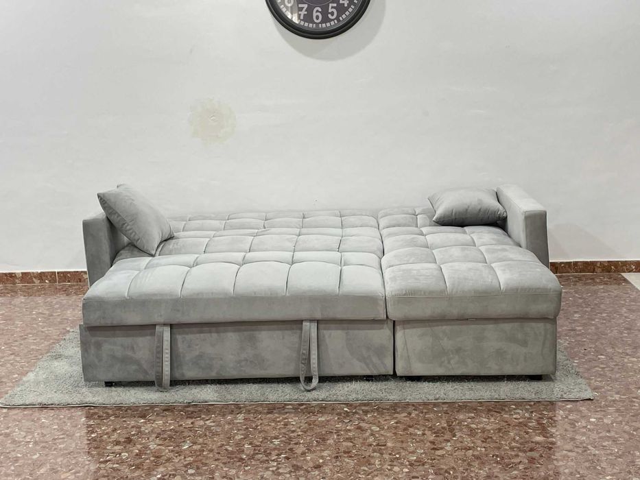Promoçao Novo sofa cama reversivel cinza ENVIO GRATIS