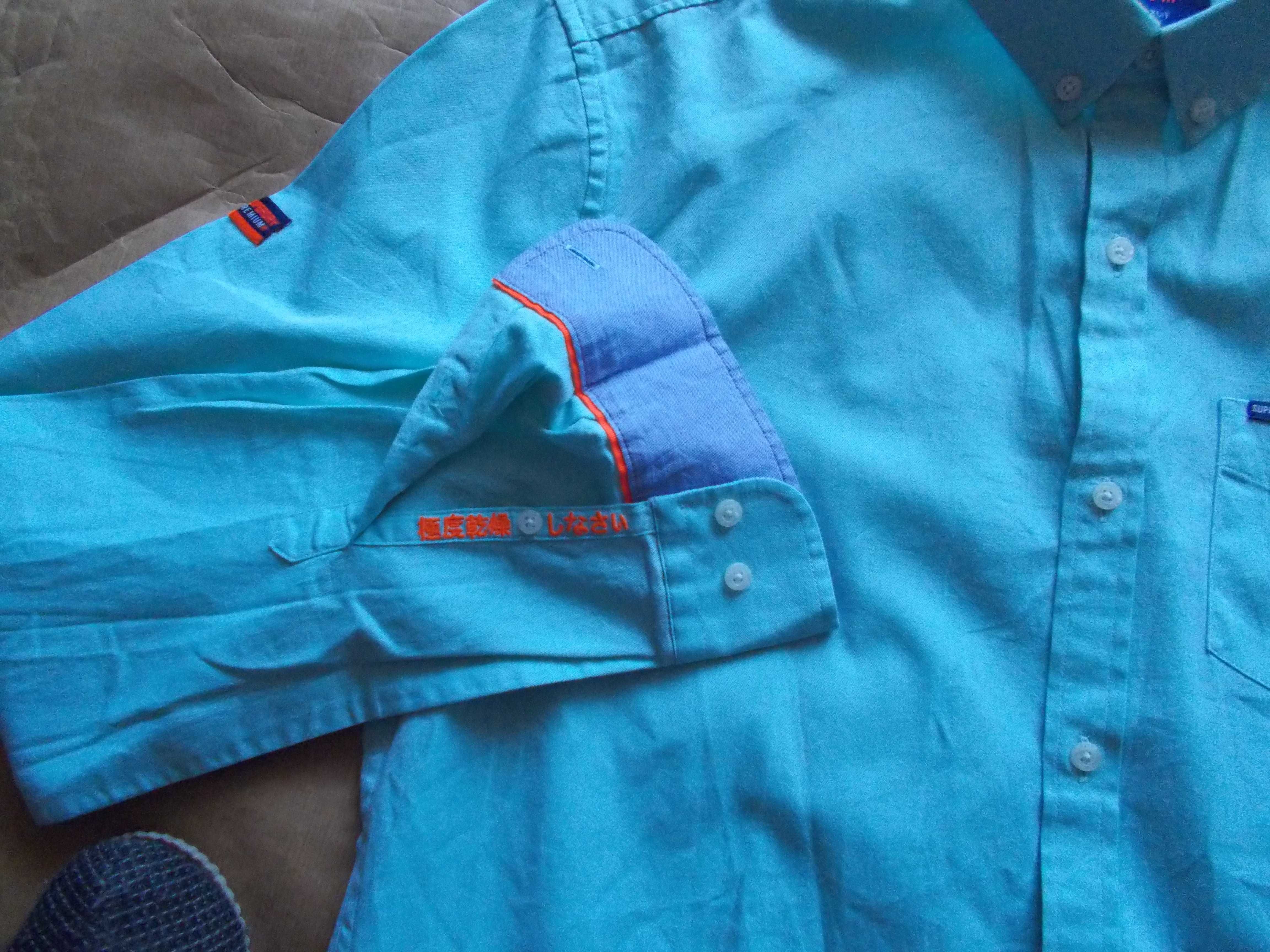 XL-SUPERDRY Designerska NOWA Koszula Męska XL 43 cm UK/Japan